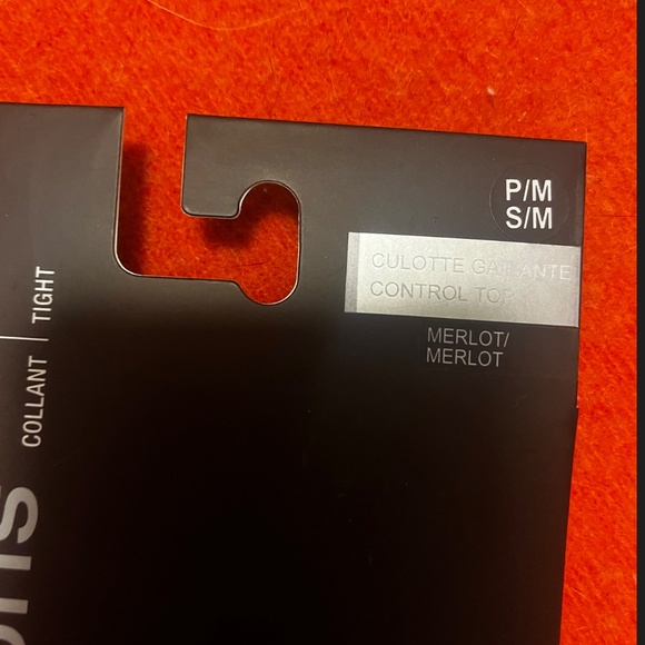 Rubby red built-in support microfiber tights made in Italy NWT - Picture 3 of 6